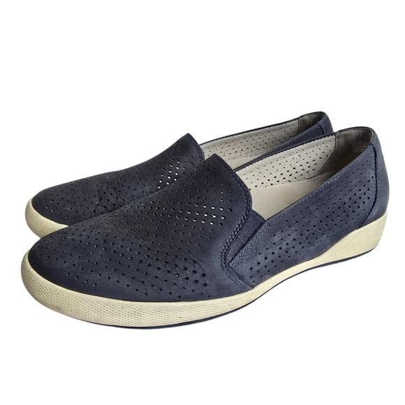 Dansko Odina Loafers Size EU40 US 9.5-10 Navy Nubuck Leather SlipOn Shoes Vented - Picture 4 of 15